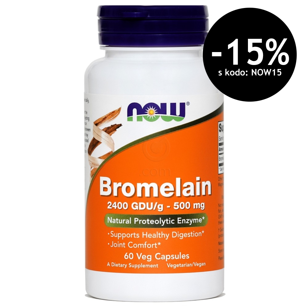 Bromelain 500 mg NOW, kapsule (60 kapsul)